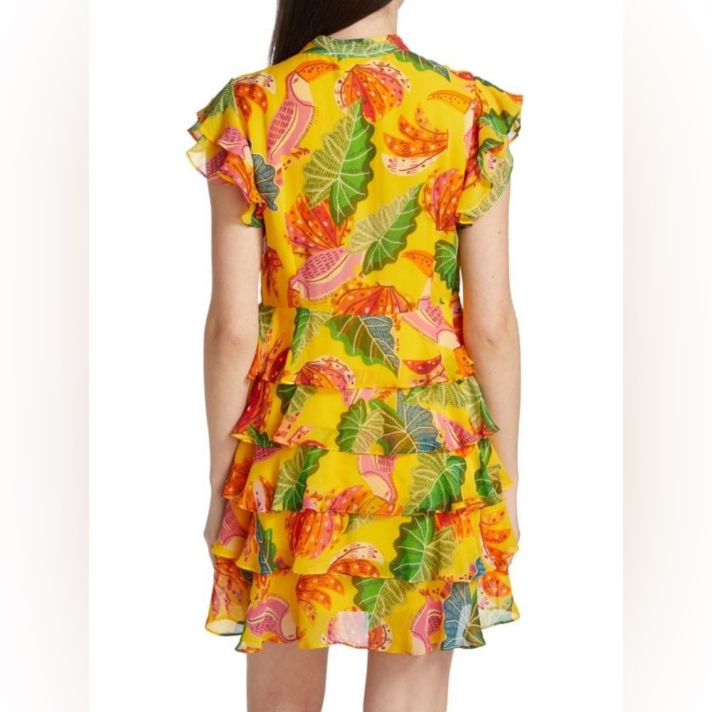 Farm Rio Beaks & Bananas Ruffle Minidress - Picture 4 of 5
